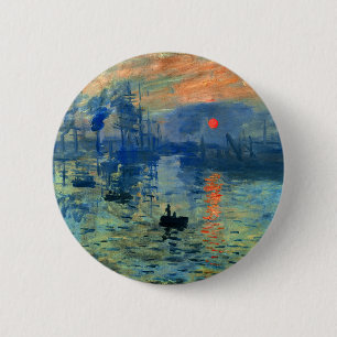 Impression Sunrise, Soleil Levant, Claude Monet 6 Cm Round Badge