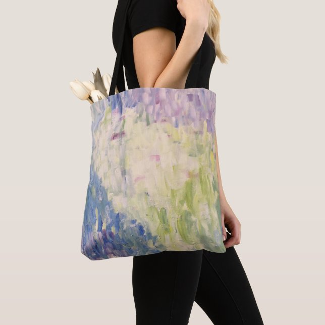 Impressionism Abstract Paint Brush Tote Bag (Close Up)