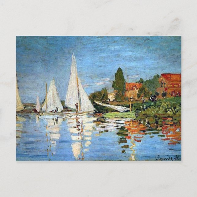 Impressionism Boats Fine Art  Postcard (Front)