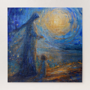Impressionism Holy Mary and Baby Jesus Jigsaw Puzzle