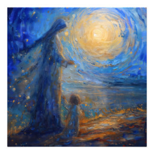 Impressionism Holy Mary and Baby Jesus Photo Print