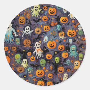 Impressionism Melting Ghosts Classic Round Sticker