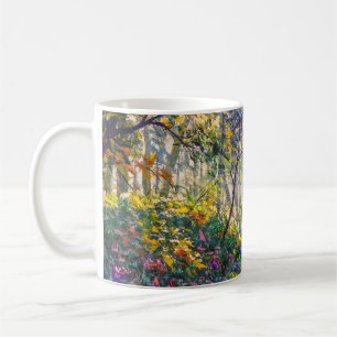 Impressionism Path: Sunny Forest Watercolor Coffee Mug