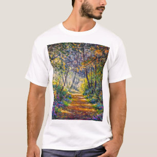 Impressionism Path: Sunny Forest Watercolor T-Shirt
