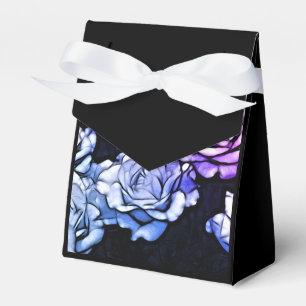 impressionism Shabby Chic Blue Purple Rose Favour Box