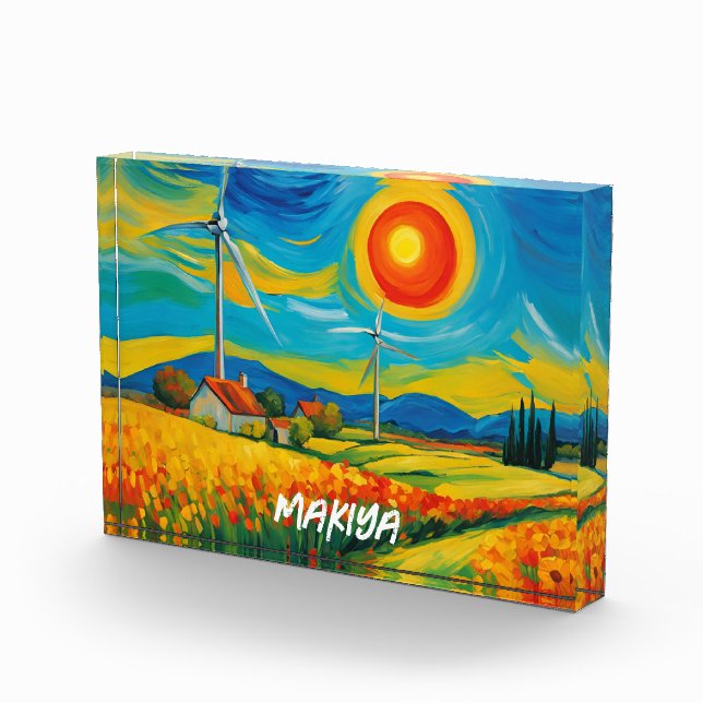 Impressionism Solar and Wind Power Photo Block (Right)