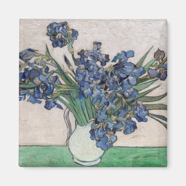 Impressionism Vincent Van Gogh Irises Famous Visua Magnet (Front)