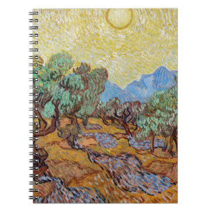 Impressionism Vincent Van Gogh Olive Trees Famous Notebook