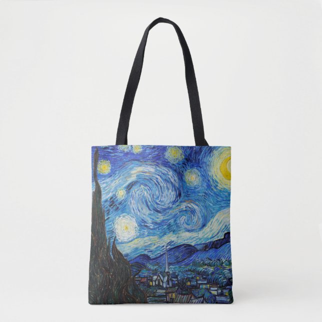 Impressionism Vincent Van Gogh Starry Starry Night Tote Bag (Front)