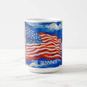 Impressionist American Flag Coffee Mug