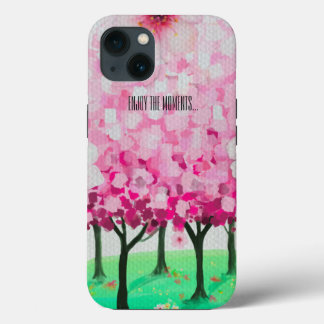 Impressionist cherry blossoms iPhone 13 case