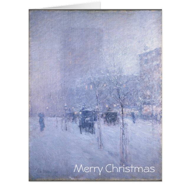 Impressionist Christmas Big Greeting Card (Front)
