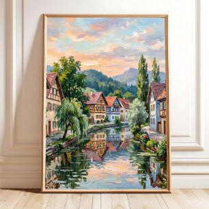 Impressionist Countryside Wall Art Canvas Print