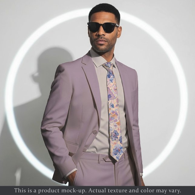 Impressionist Floral Light Brushstroke Necktie (Creator Uploaded)