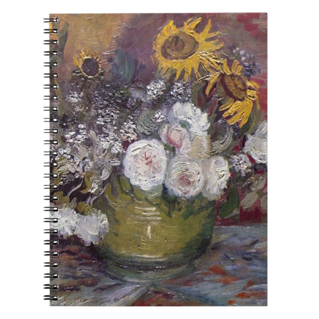 Impressionist Floral Still Life - Vincent van Gogh Notebook (Front)