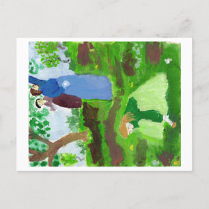Impressionist homage postcard