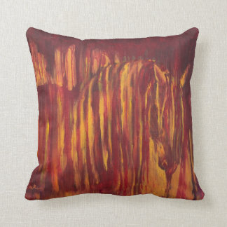 Impressionist Horse Painting Cushion