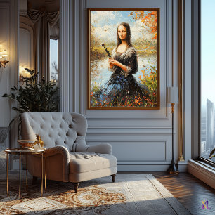 Impressionist Inspired Mona Lisa Poster