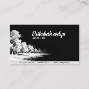 Impressionist Lines - Landscape g432 Business Card