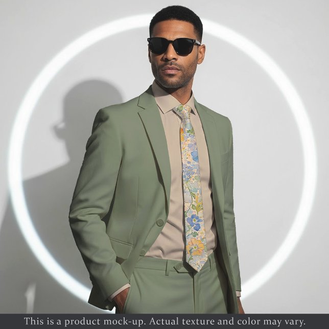 Impressionist Pastel Floral Necktie (Creator Uploaded)