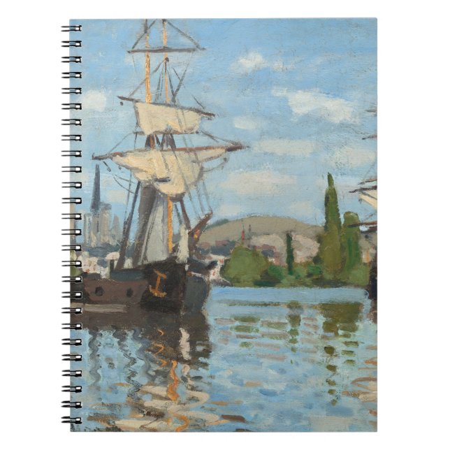 Impressionist Sailing Ship Spiral Notebook (Front)