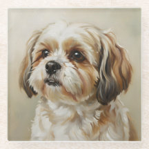 Impressionist Shih Tzu Art Coaster