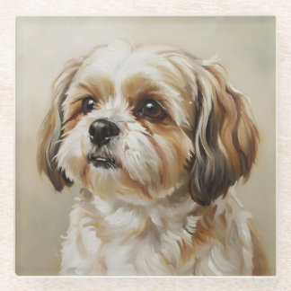 Impressionist Shih Tzu Art Coaster