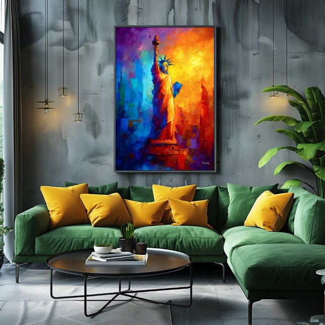 Impressionist Statue of Liberty New York Artwork Poster (Creator Uploaded)