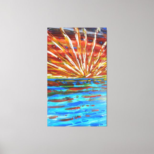 Impressionist sunrise canvas print (Front)