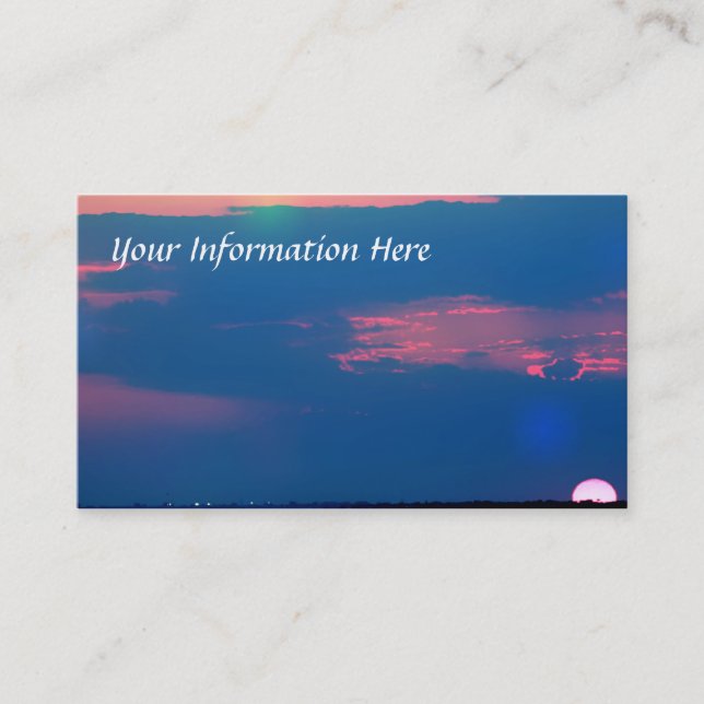 Impressionist Sunset From The Sea Business Cards (Front)