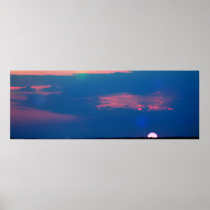 Impressionist Sunset from the Sea Poster