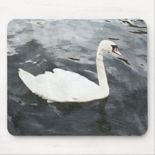 Impressionist Swan Mouse Pad