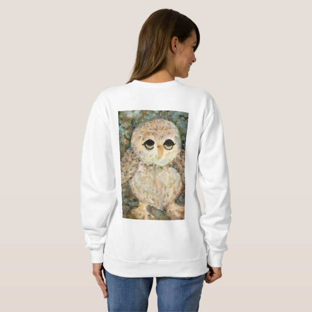 "Impressionist Sweet Owl" Sweatshirt (Back Full)