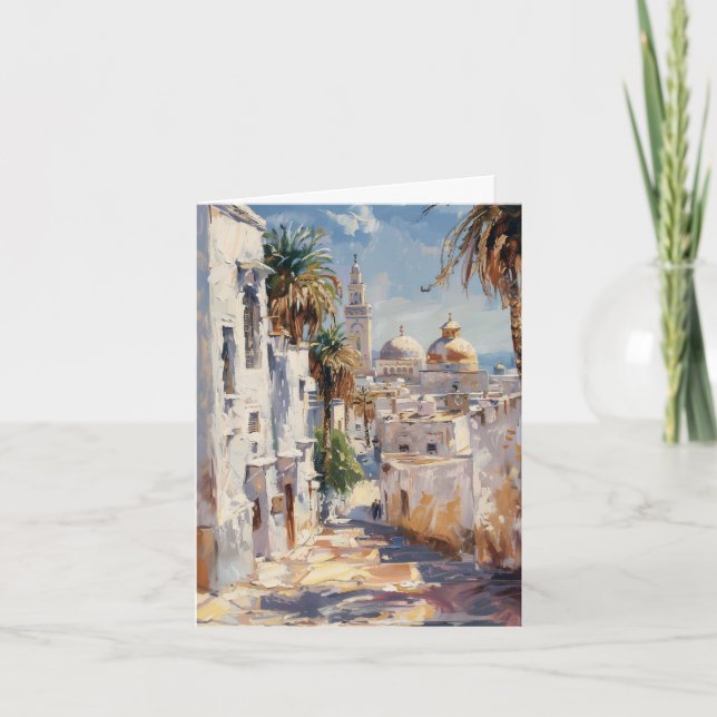 Impressionist tile of Tunis Card (Front)