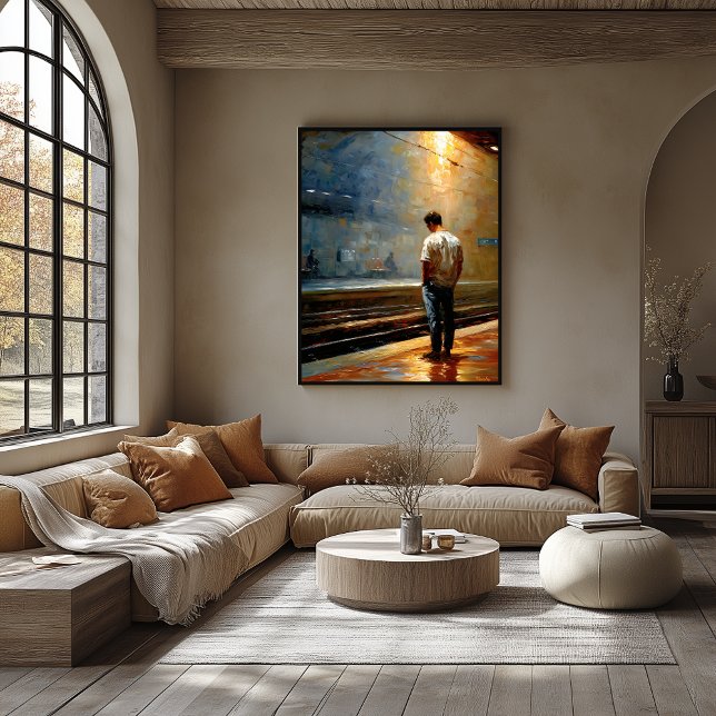 Impressionist Urban Landscape – Quiet Platform Poster (Creator Uploaded)