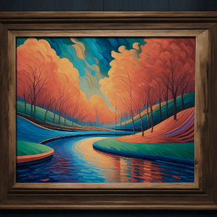 Impressionist Vibrant Colour Landscape Fauvism Poster