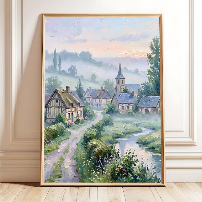 Impressionist Village Wall Art Canvas Print (Creator Uploaded)