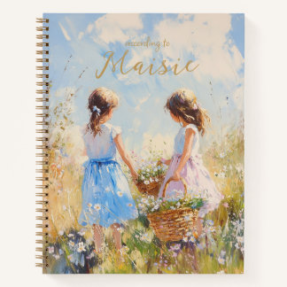 Impressionist Wildflower Meadow Girls Notebook
