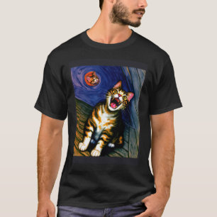 Impressionistic  Cat Screaming Impressionism Cats T-Shirt