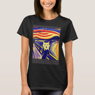 Impressionistic  Cat Screaming Impressionism Cats T-Shirt