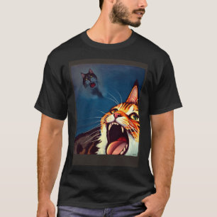 Impressionistic  Cat Screaming Impressionism Cats  T-Shirt