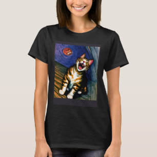 Impressionistic  Cat Screaming Impressionism Cats  T-Shirt