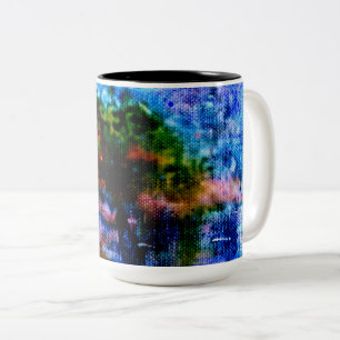 Impressionistic landscape painting Two-Tone coffee mug