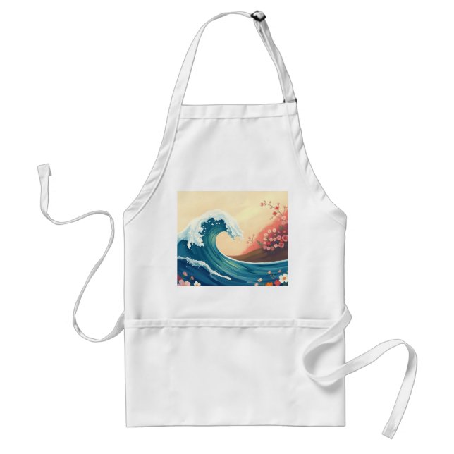Impressionistic Ocean Wave Standard Apron (Front)