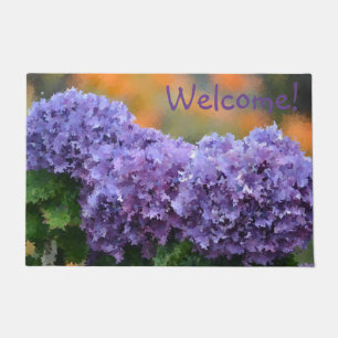 Impressionistic Purple Hydrangea Doormat
