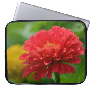 Impressionistic Zinnia Laptop Sleeve