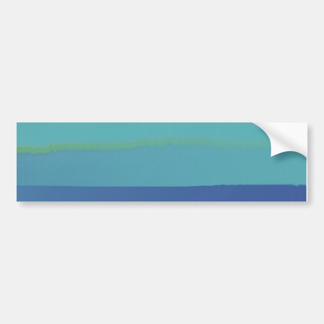 Impressions in Teal and Blue Bumper Sticker (Front)