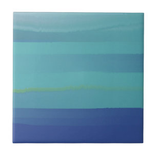 Impressions in Teal and Blue Tile