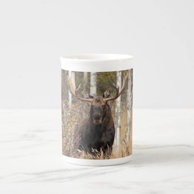 Impressive Bull Moose Bone China Mug (Front)