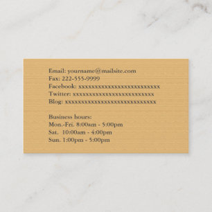 impressive golden, sunny yellow full information business card